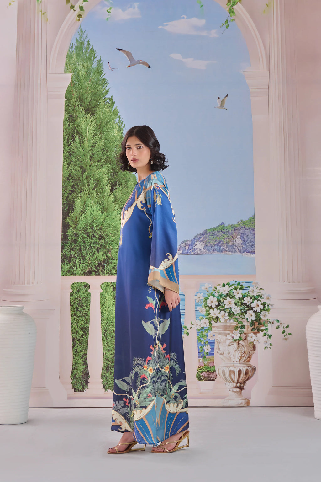 Midnight Blue Palm 2-Piece